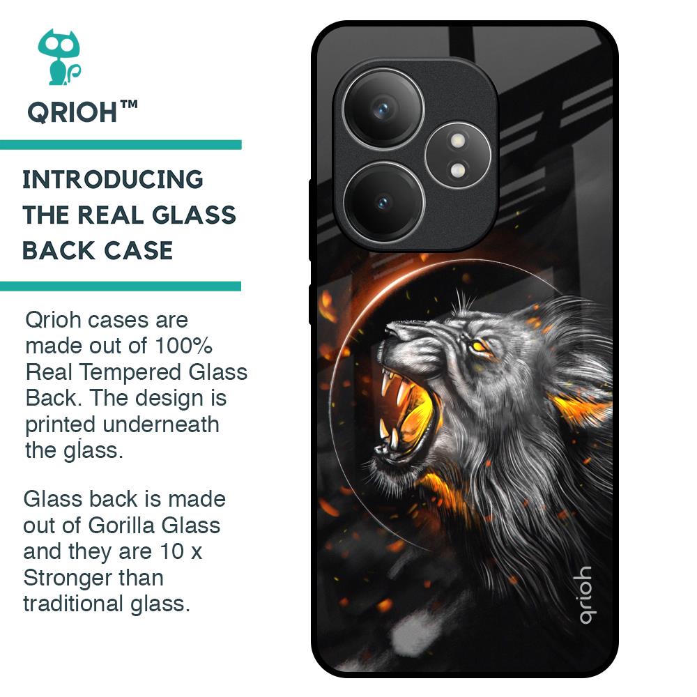 Aggressive Lion Glass Case for Realme GT 6 5G
