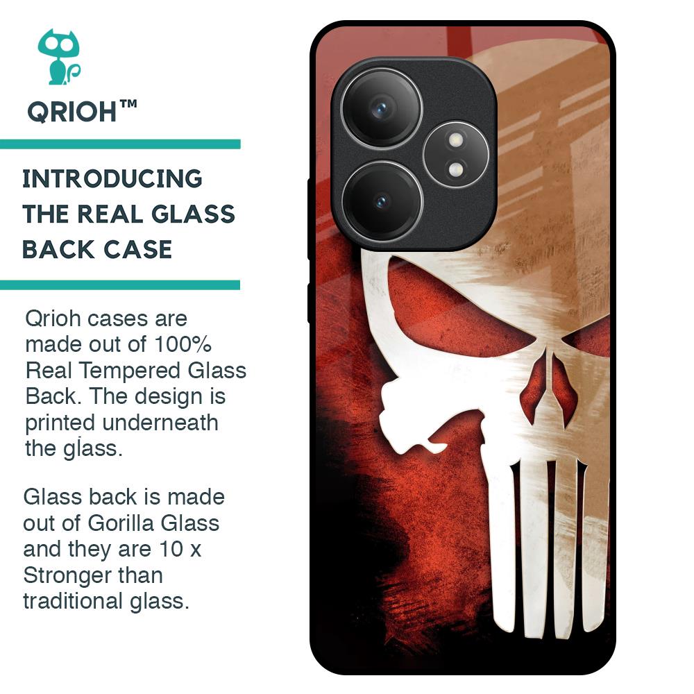 Red Skull Glass Case for Realme GT 6 5G