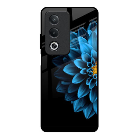 Half Blue Flower OPPO A3 Pro 5G Glass Back Cover Online