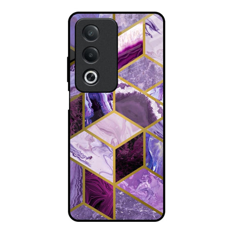 Purple Rhombus Marble OPPO A3 Pro 5G Glass Back Cover Online