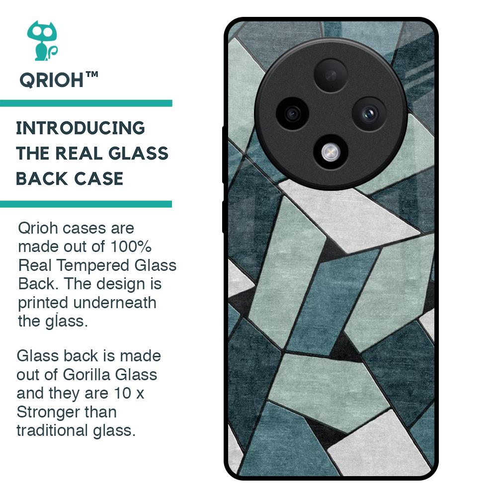 Abstact Tiles Glass Case for Oppo F27 Pro Plus