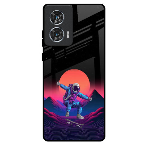 Retro Astronaut Motorola Edge 50 Fusion 5G Glass Back Cover Online