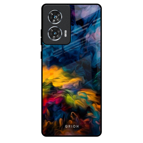 Multicolor Oil Painting Motorola Edge 50 Fusion 5G Glass Back Cover Online