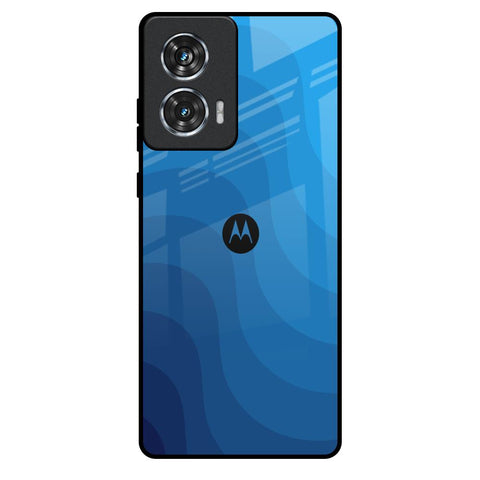 Blue Wave Abstract Motorola Edge 50 Fusion 5G Glass Back Cover Online
