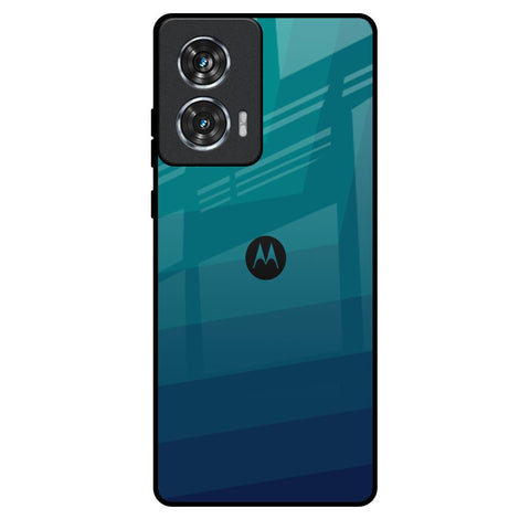Green Triangle Pattern Motorola Edge 50 Fusion 5G Glass Back Cover Online