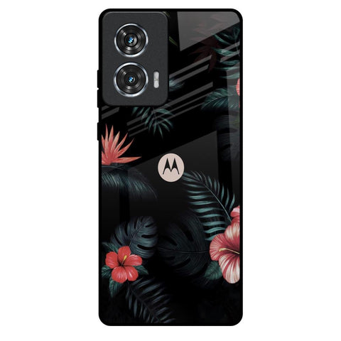 Tropical Art Flower Motorola Edge 50 Fusion 5G Glass Back Cover Online