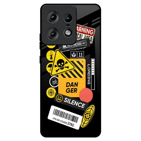 Danger Signs Motorola Edge 50 Pro 5G Glass Back Cover Online