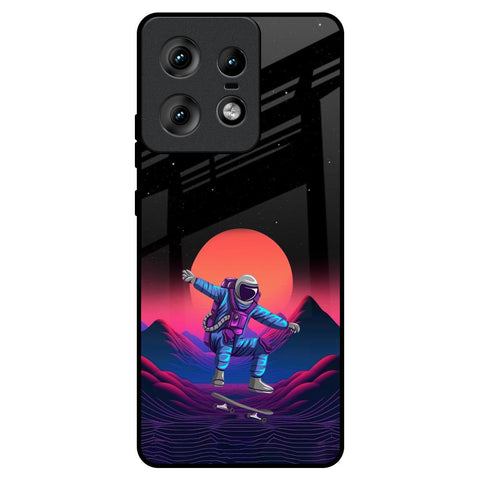 Retro Astronaut Motorola Edge 50 Pro 5G Glass Back Cover Online