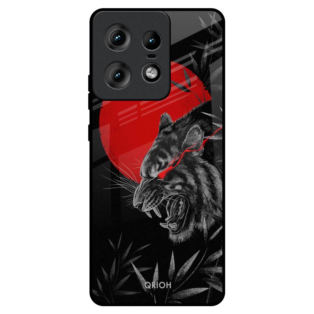 Red Moon Tiger Motorola Edge 50 Pro 5G Glass Back Cover Online