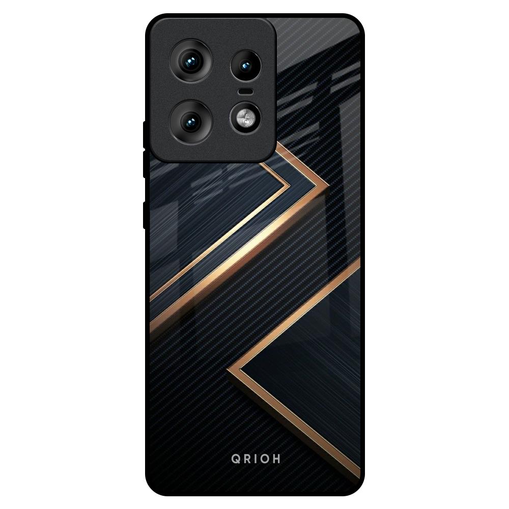 Sleek Golden & Navy Motorola Edge 50 Pro 5G Glass Back Cover Online