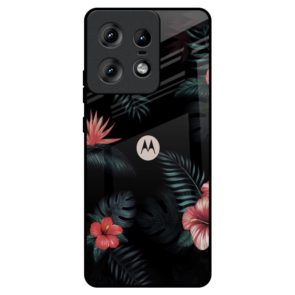 Tropical Art Flower Motorola Edge 50 Pro 5G Glass Back Cover Online