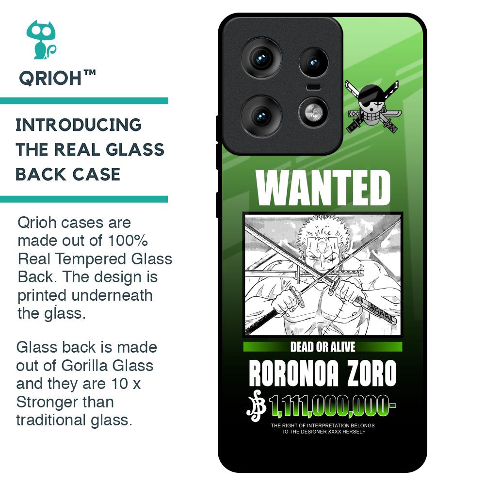 Zoro Wanted Glass Case for Motorola Edge 50 Pro 5G