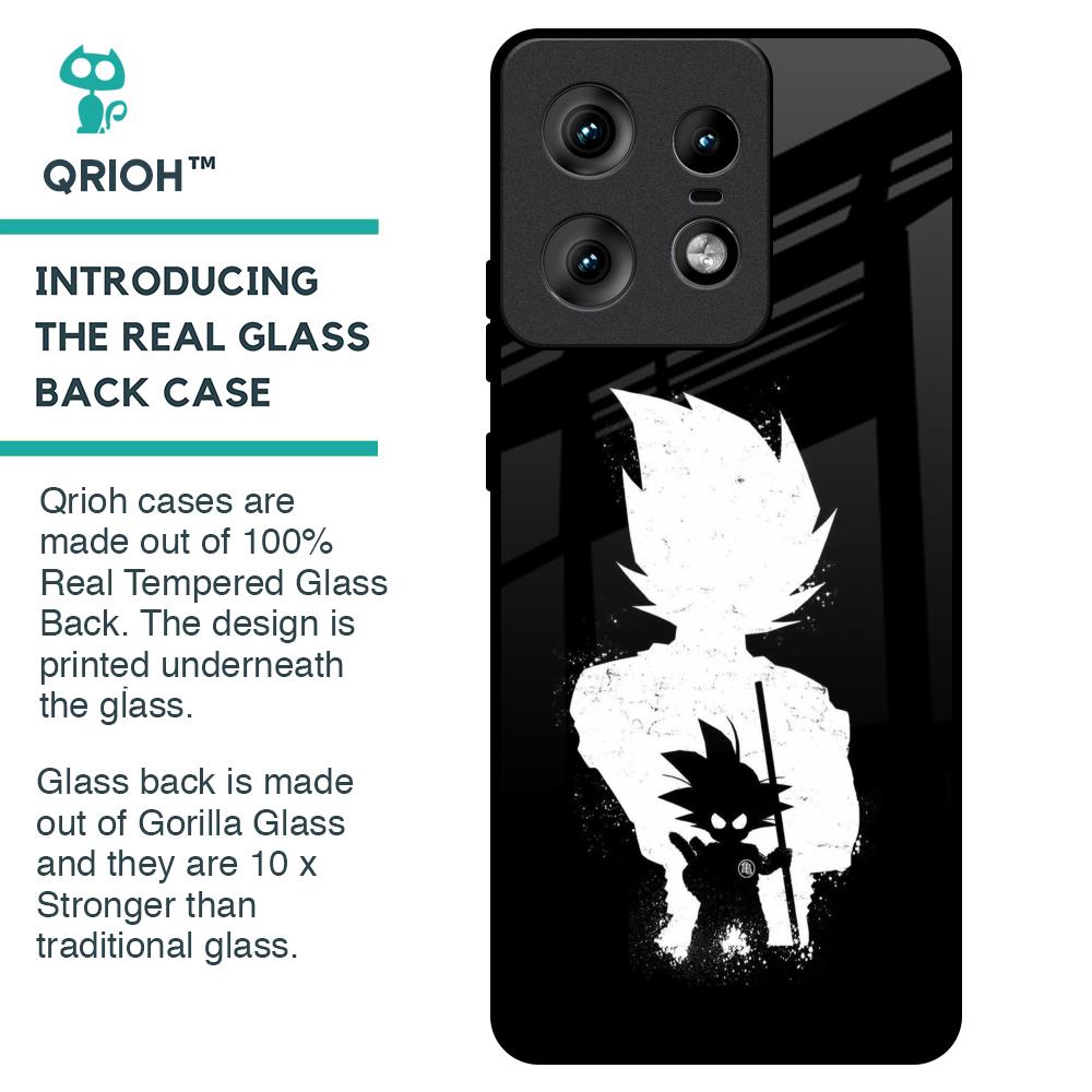 Monochrome Goku Glass Case for Motorola Edge 50 Pro 5G