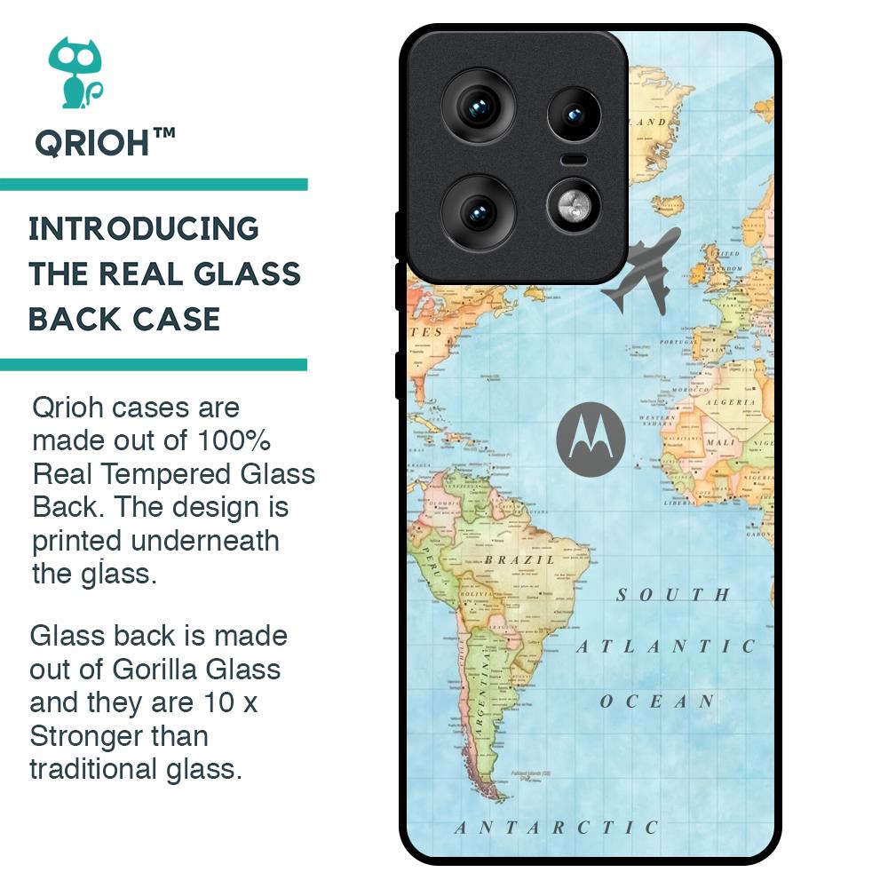 Fly Around The World Glass Case for Motorola Edge 50 Pro 5G