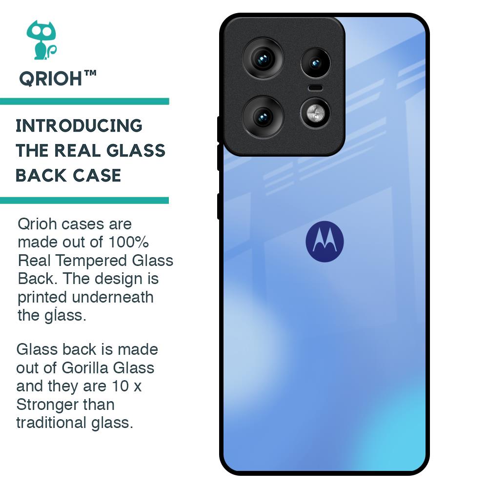 Vibrant Blue Texture Glass Case for Motorola Edge 50 Pro 5G