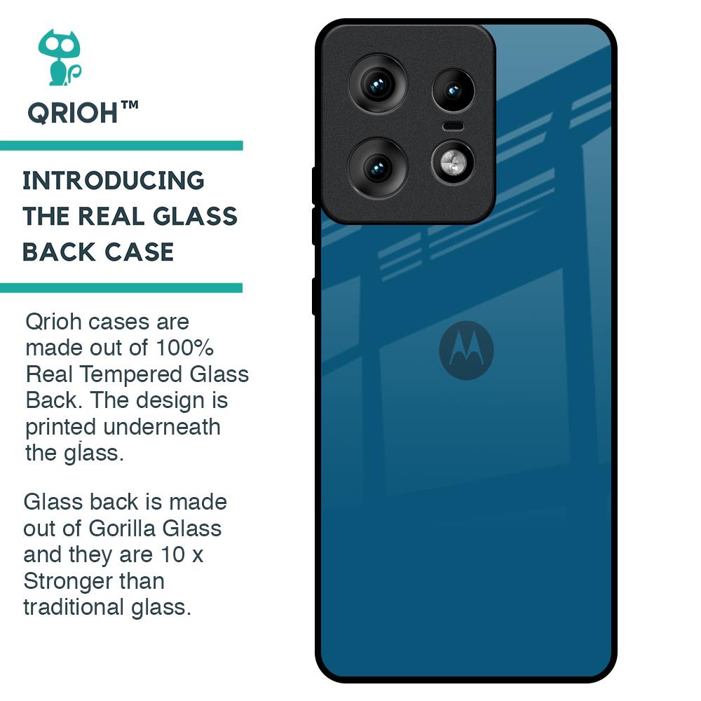 Cobalt Blue Glass Case for Motorola Edge 50 Pro 5G