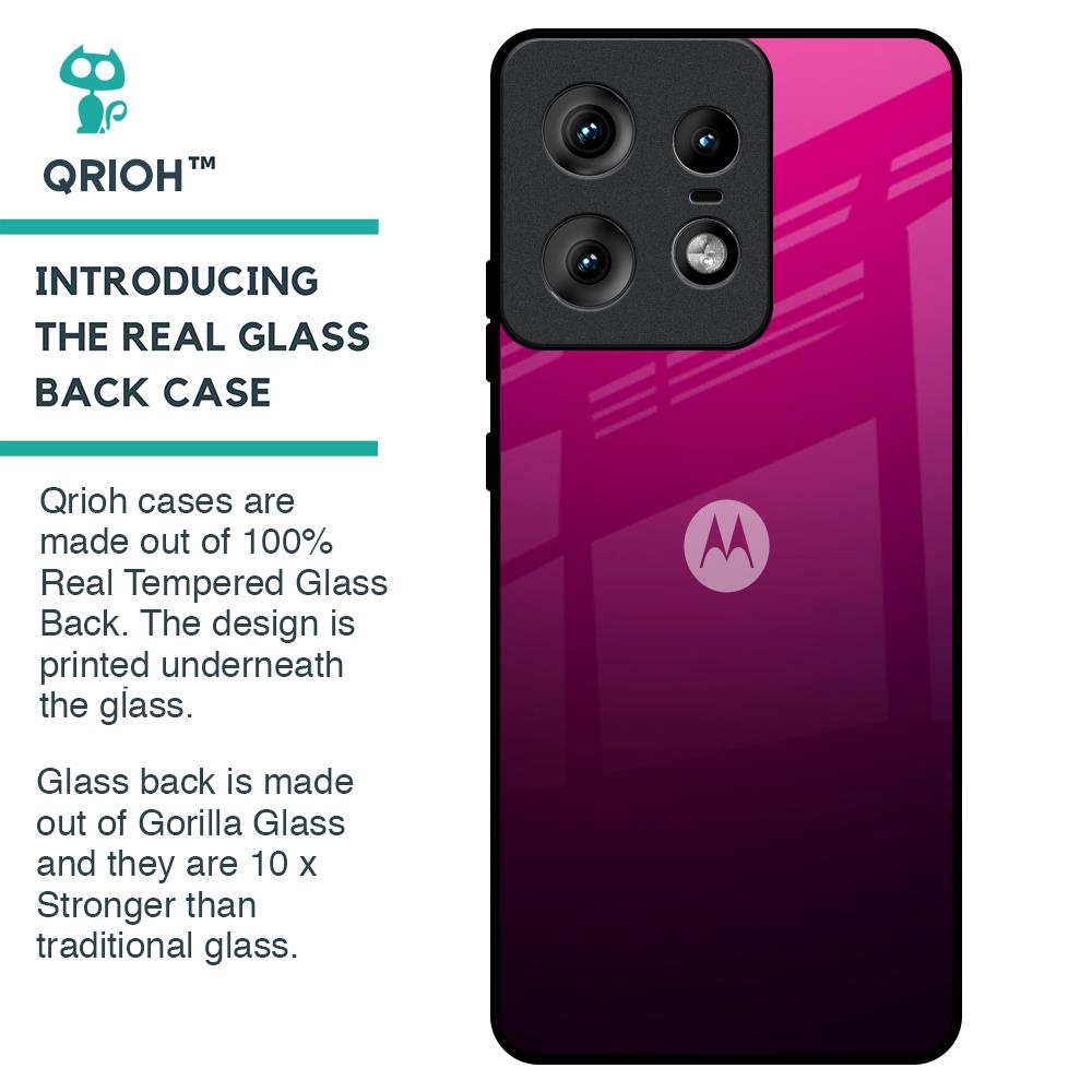 Purple Ombre Pattern Glass Case for Motorola Edge 50 Pro 5G