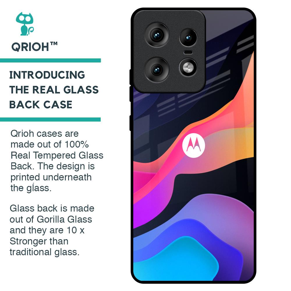 Colorful Fluid Glass Case for Motorola Edge 50 Pro 5G