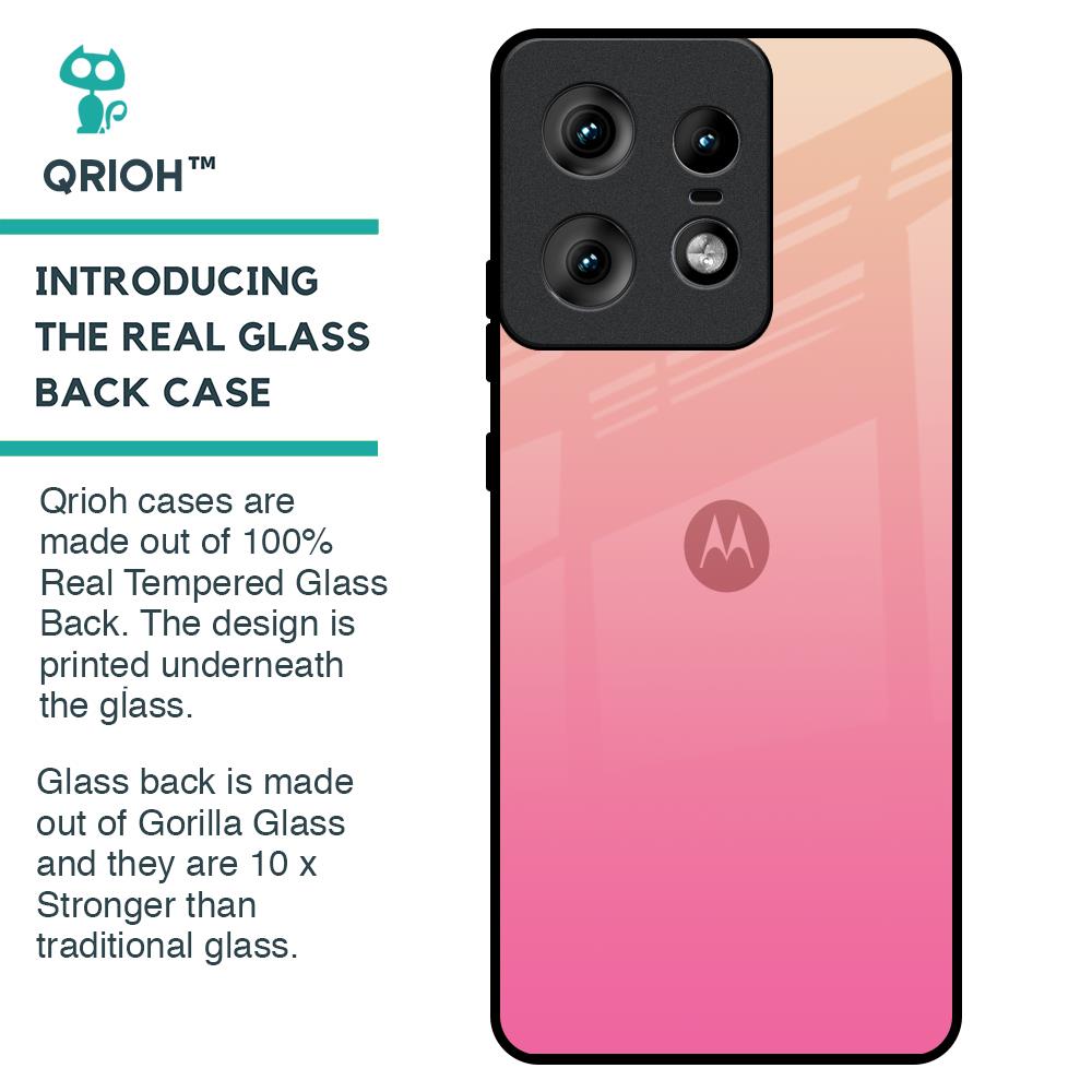 Pastel Pink Gradient Glass Case For Motorola Edge 50 Pro 5G