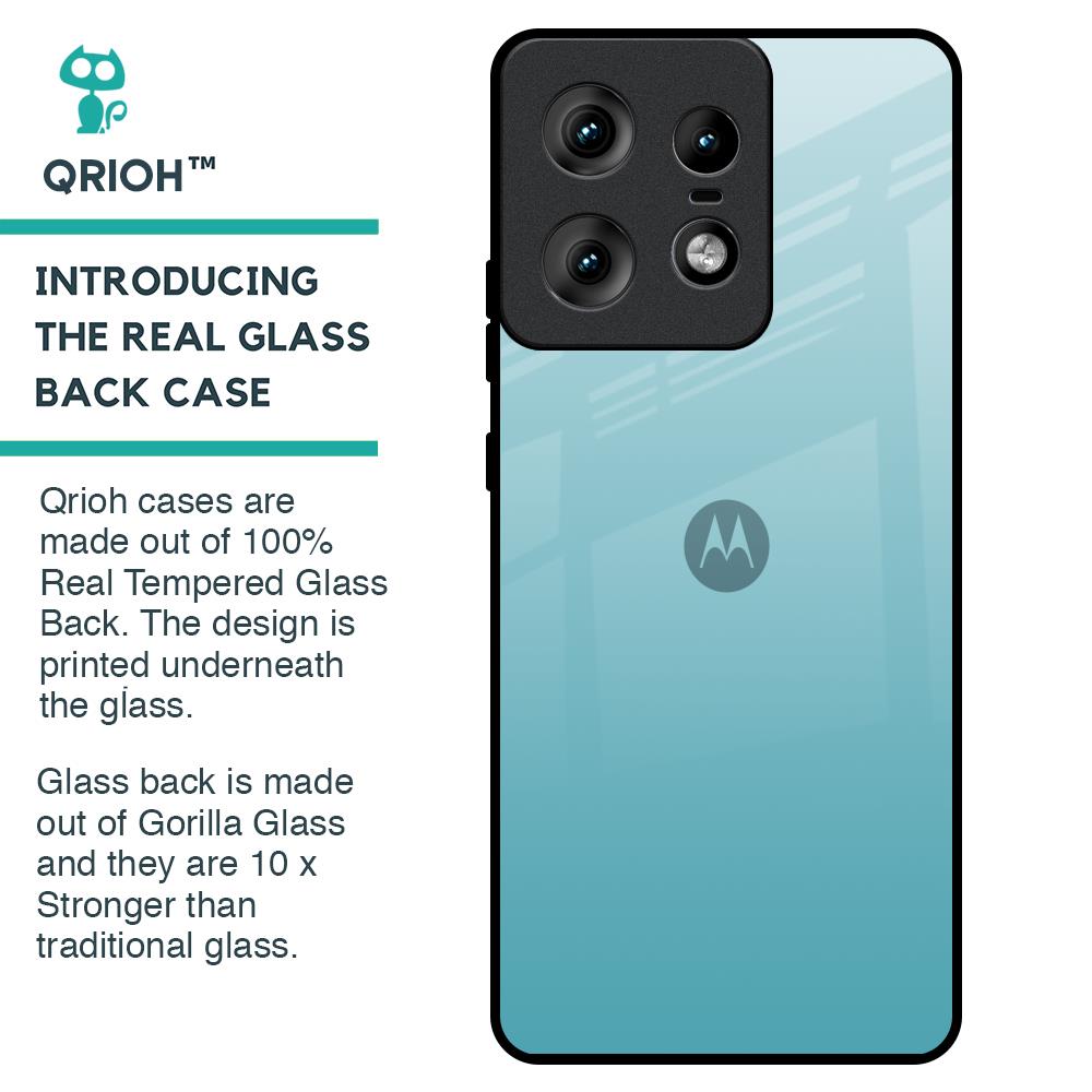 Arctic Blue Glass Case For Motorola Edge 50 Pro 5G