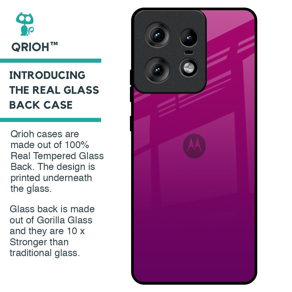 Magenta Gradient Glass Case For Motorola Edge 50 Pro 5G