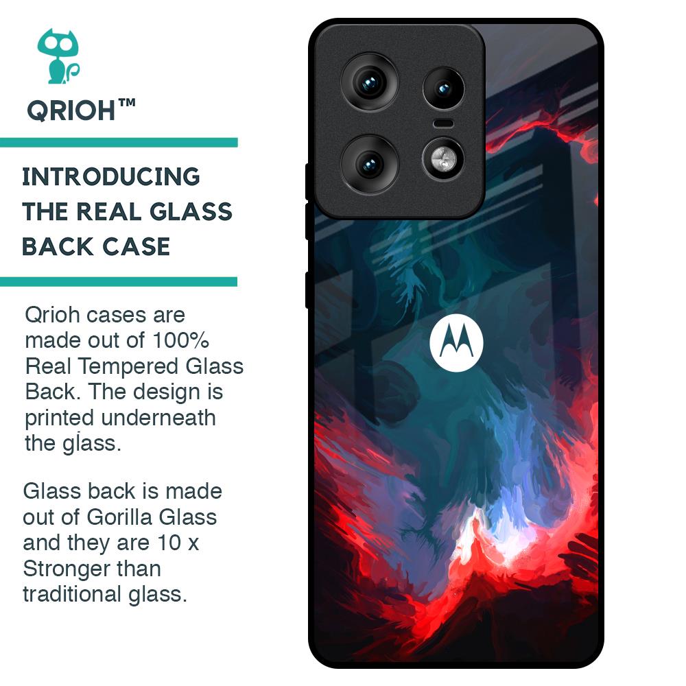 Brush Art Glass Case For Motorola Edge 50 Pro 5G