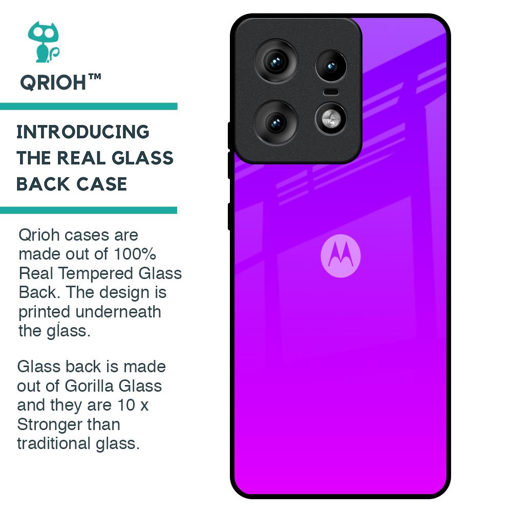 Purple Pink Glass Case for Motorola Edge 50 Pro 5G