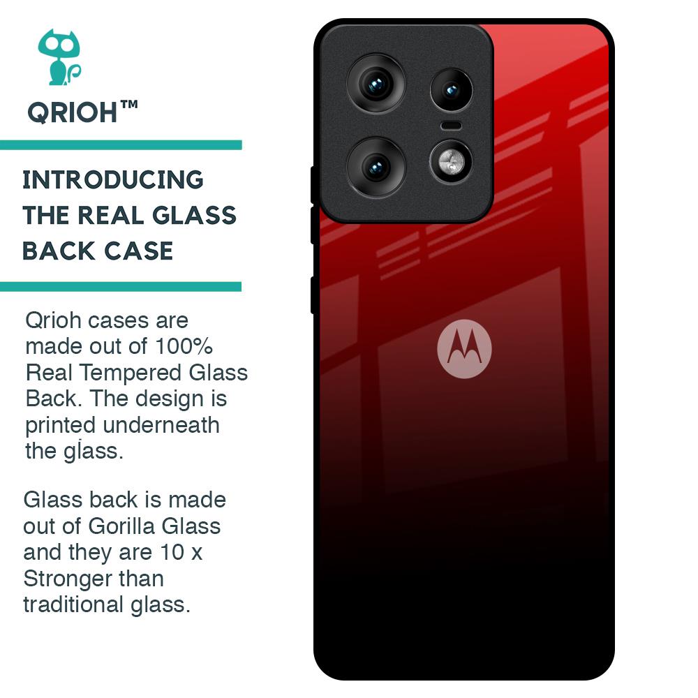 Maroon Faded Glass Case for Motorola Edge 50 Pro 5G