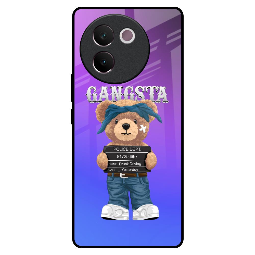 Gangsta Bear Vivo V30e Glass Back Cover Online
