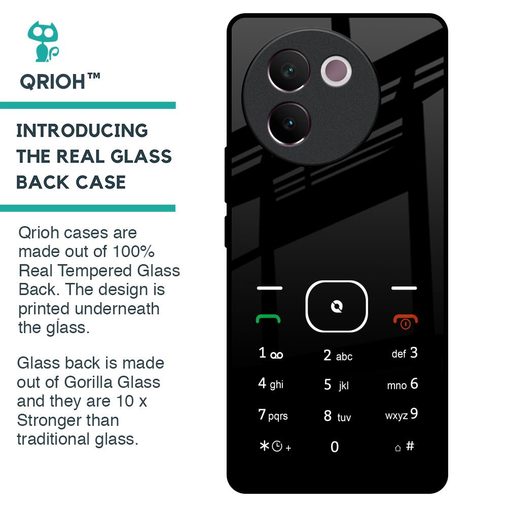 Classic Keypad Pattern Glass Case for Vivo V30e