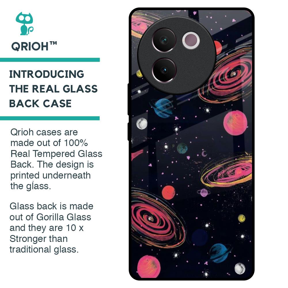 Galaxy In Dream Glass Case For Vivo V30e