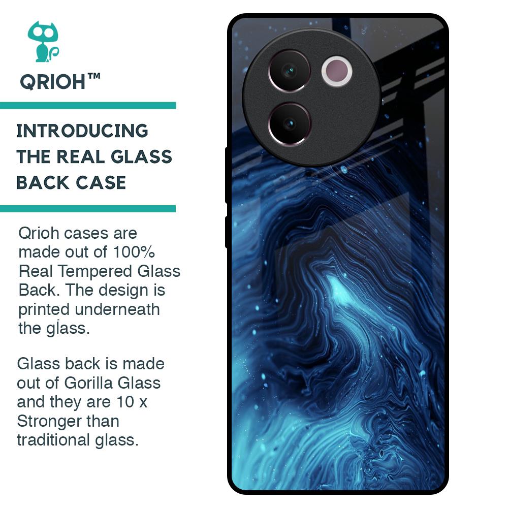 Dazzling Ocean Gradient Glass Case For Vivo V30e