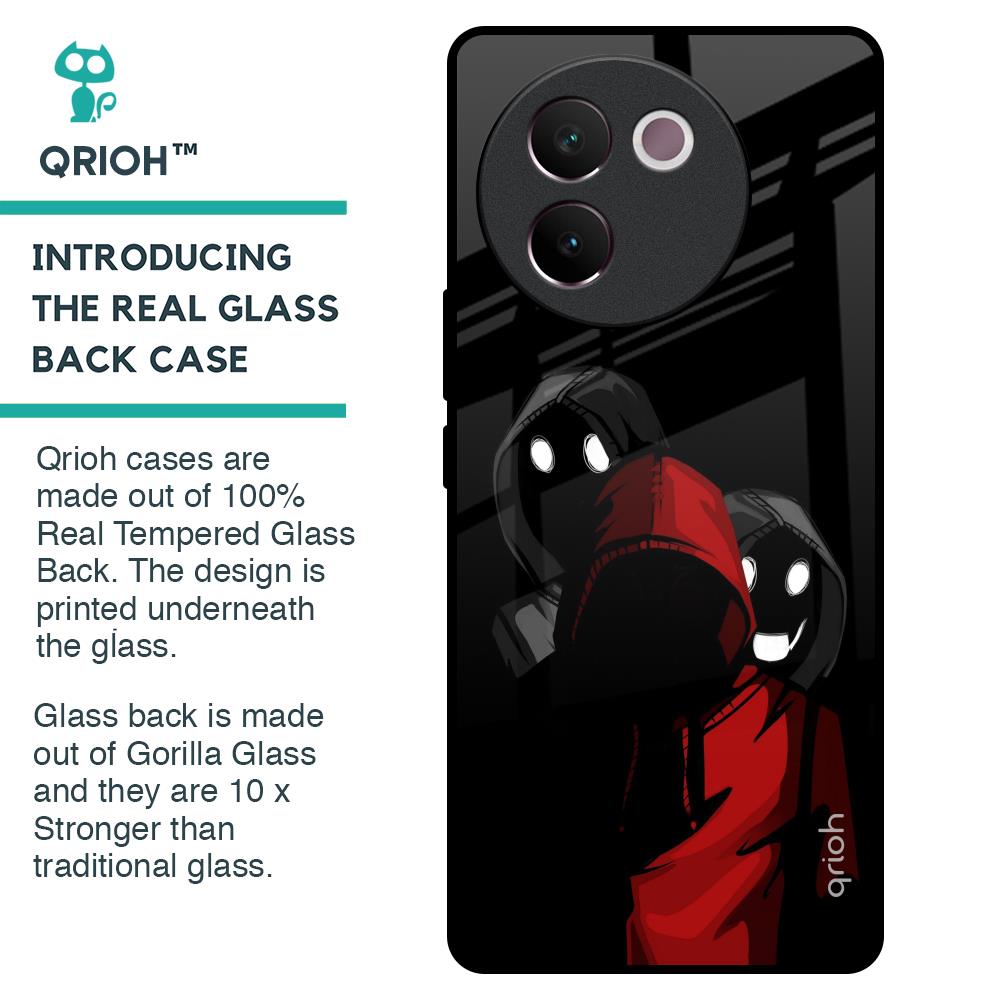 Shadow Character Glass Case for Vivo V30e