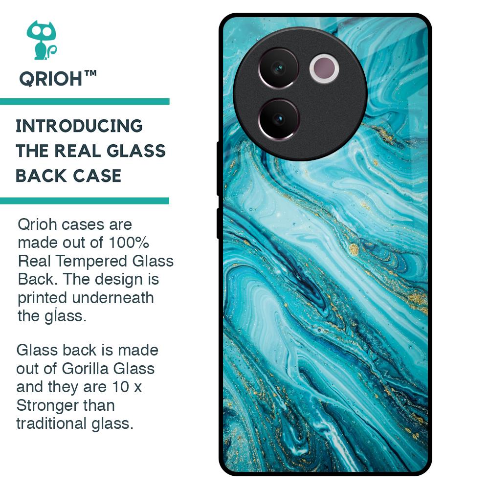 Ocean Marble Glass Case for Vivo V30e