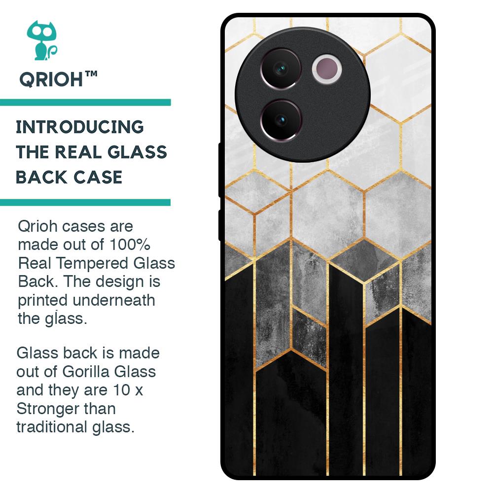 Tricolor Pattern Glass Case for Vivo V30e