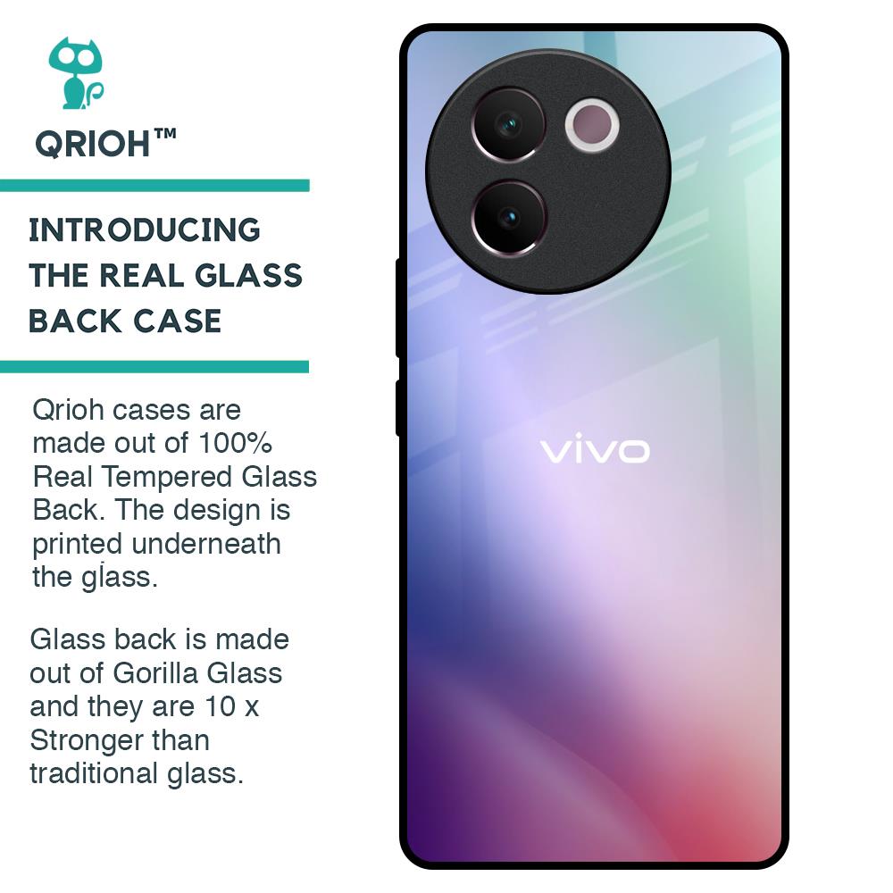 Abstract Holographic Glass Case for Vivo V30e