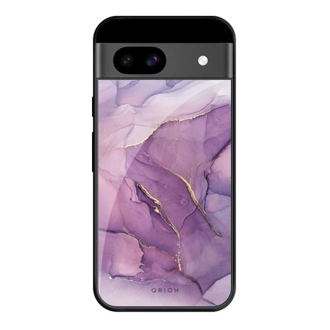 Purple Gold Marble Google Pixel 8A Glass Cases & Covers Online