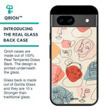 Abstract Faces Glass Case for Google Pixel 8A