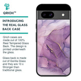 Purple Gold Marble Glass Case for Google Pixel 8A