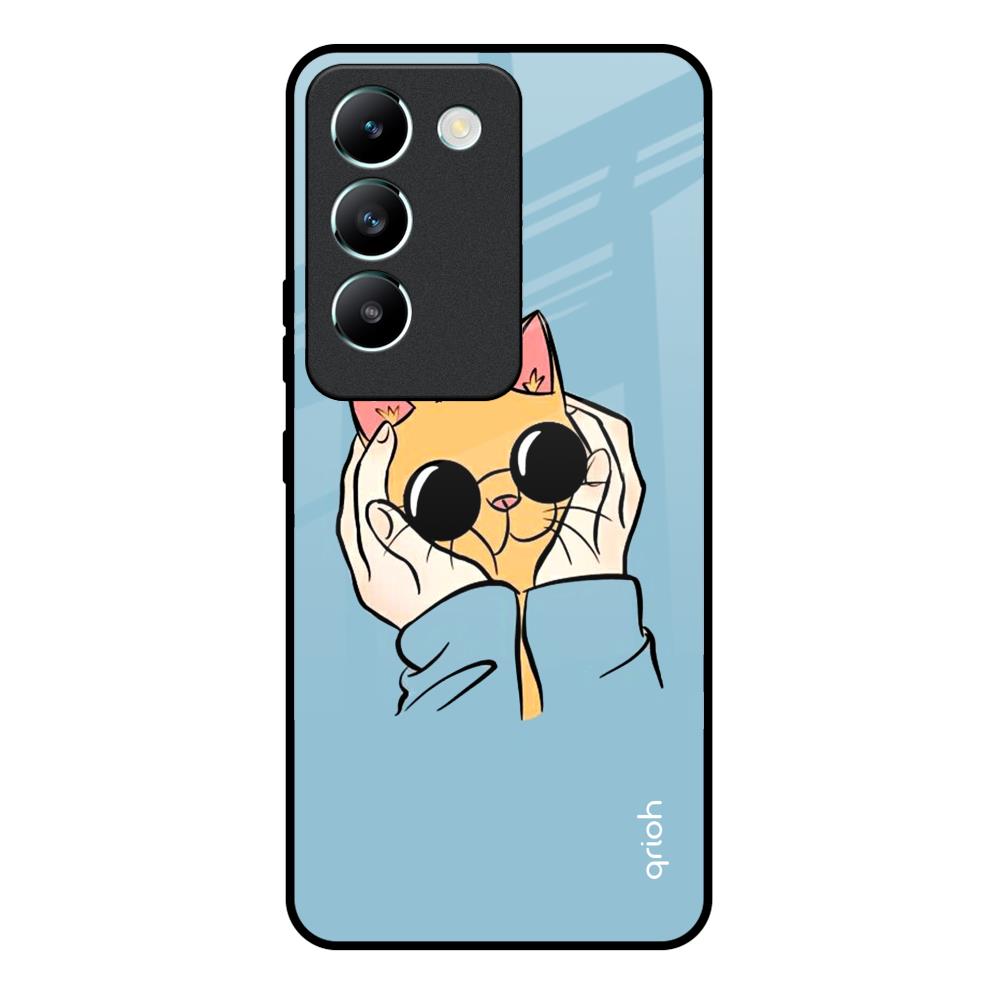 Adorable Cute Kitty Vivo Y200e 5G Glass Back Cover Online