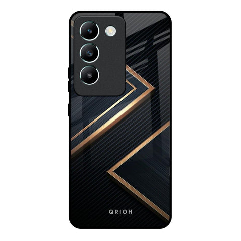 Sleek Golden & Navy Vivo Y200e 5G Glass Back Cover Online