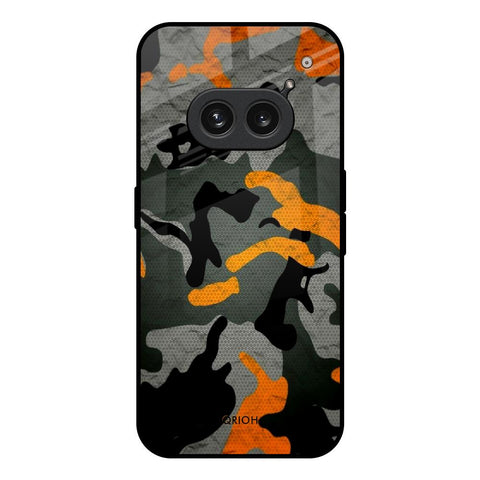 Camouflage Orange Nothing Phone 2a Plus Glass Back Cover Online