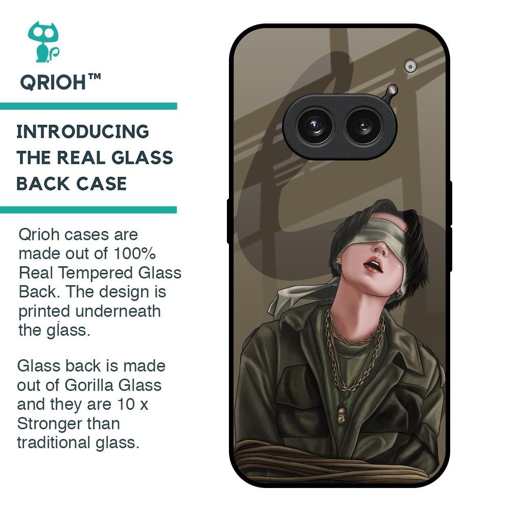 Blind Fold Glass Case for Nothing Phone 2a Plus