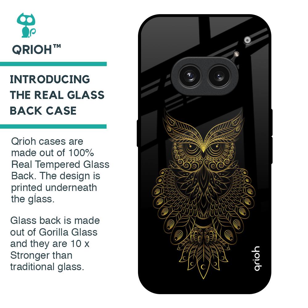 Golden Owl Glass Case for Nothing Phone 2a Plus