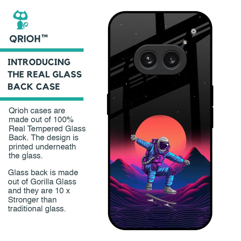 Retro Astronaut Glass Case for Nothing Phone 2a Plus