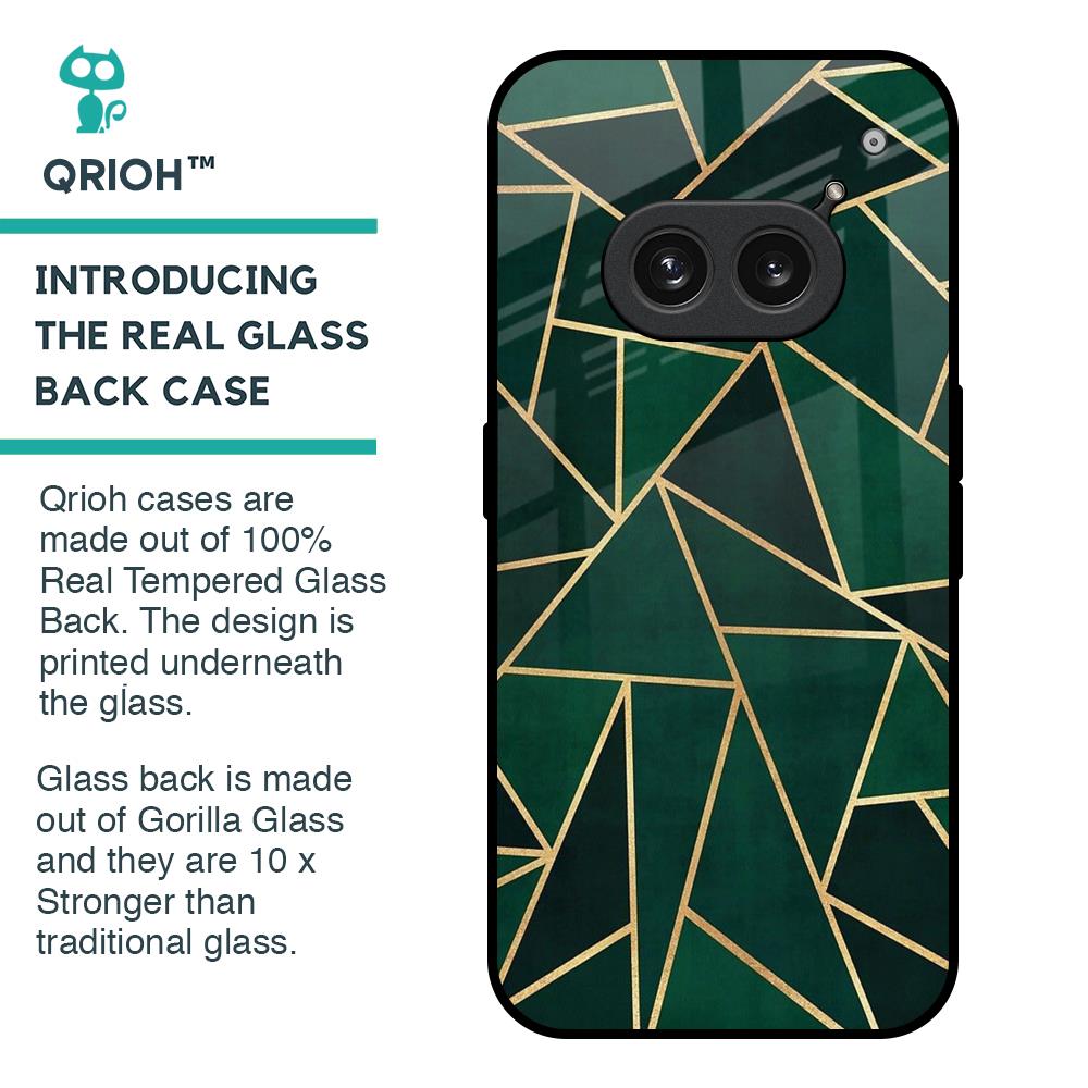 Abstract Green Glass Case For Nothing Phone 2a Plus