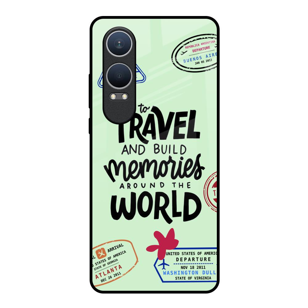 Travel Stamps OnePlus Nord CE4 Lite 5G Glass Back Cover Online