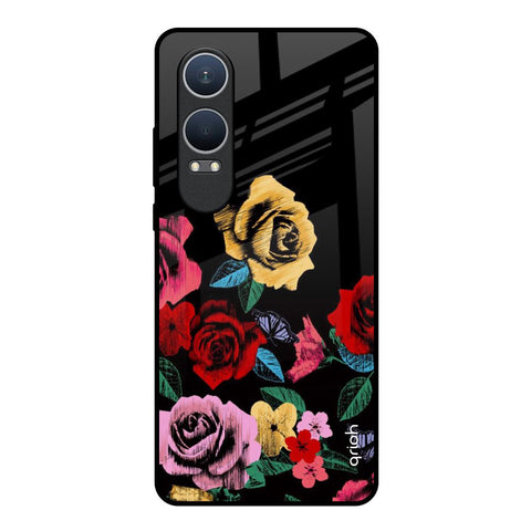 Floral Decorative OnePlus Nord CE4 Lite 5G Glass Back Cover Online