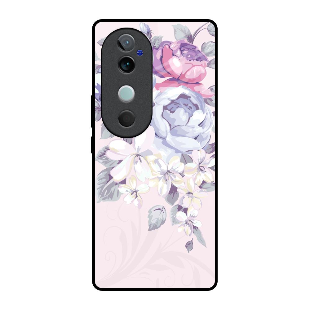 Elegant Floral Vivo V40 5G Glass Back Cover Online