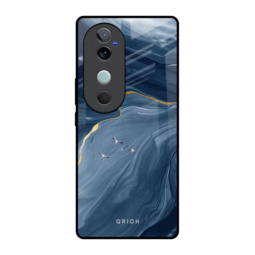 Deep Ocean Marble Vivo V40 5G Glass Back Cover Online